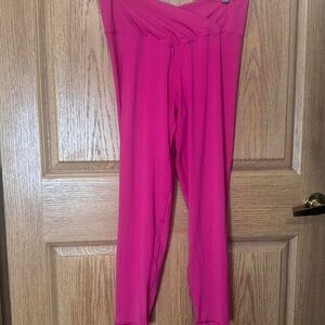 Aerie crossover waist Women's Pink Pants